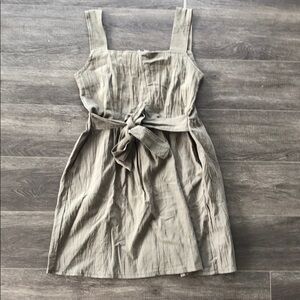 Tie front green dress